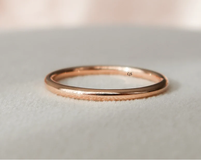 Plain Band Ring | 2mm Minimal Wedding & Stackable Ring